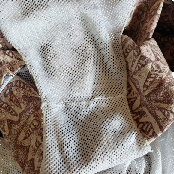 Vintage 1990s Mervyns Cheetah Brand Swim Shorts Mesh Lined Brown Print Retro - Picture 7 of 11